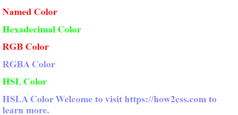 How To Change Text Color In Css