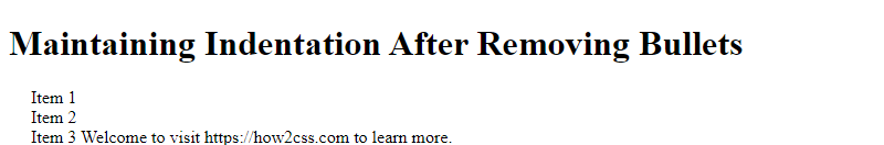 How To Remove Bullet Points In Css