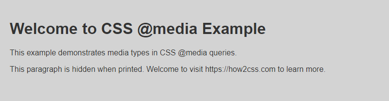 Css @Media