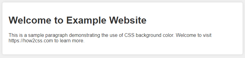 Css Background Color