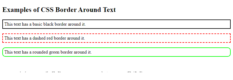 Css Border Around Text