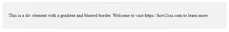 Css Border Blur