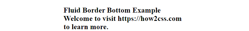 Css Border Bottom Only