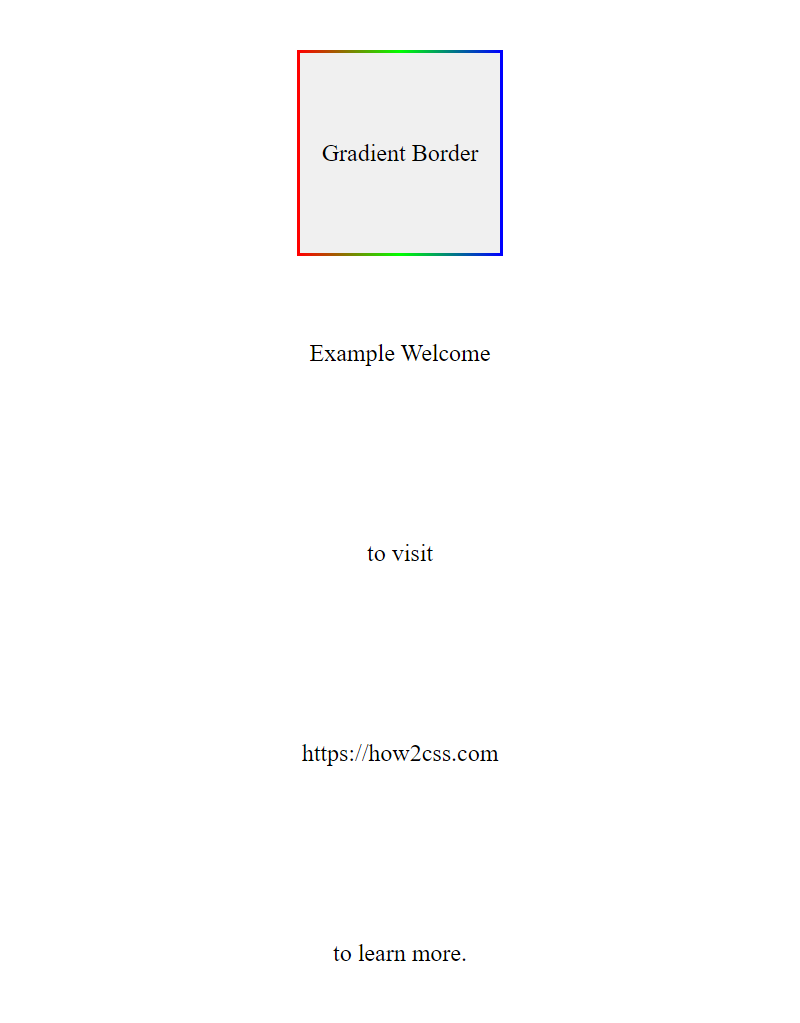 Css Border Color Gradient