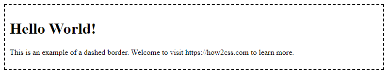Css Border Dashed