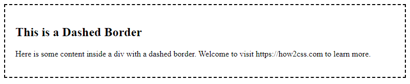 Css Border Dashed