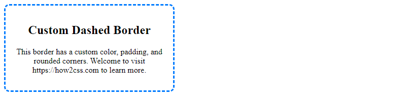 Css Border Dashed