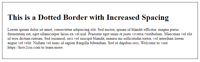 Css Border Dotted Spacing