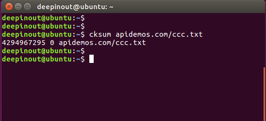 Linux cksum command