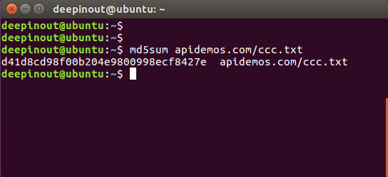 Linux md5sum command