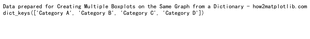 How to Create Multiple Boxplots on the Same Graph from a Dictionary Using Matplotlib