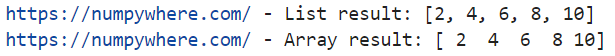 Numpy Array vs List