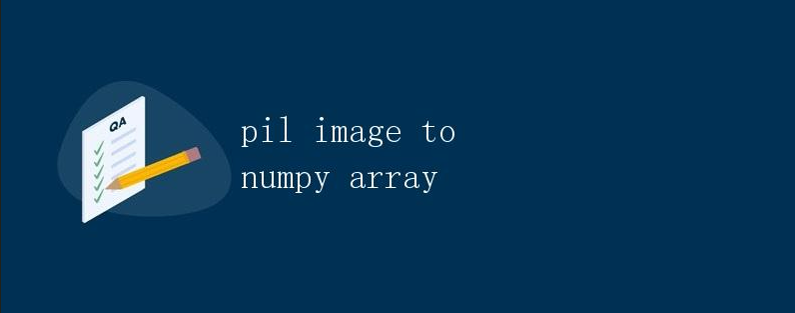 PIL Image to Numpy Array