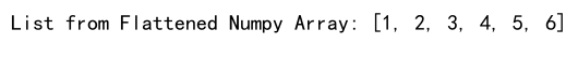 Convert Numpy Array to List