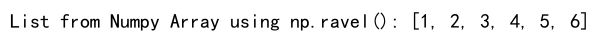 Convert Numpy Array to List