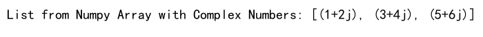 Convert Numpy Array to List