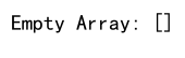 Determine Whether an Numpy Array is Empty