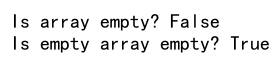 Determine Whether an Numpy Array is Empty