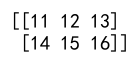 Numpy 2D Array