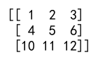 Numpy 2D Array