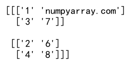 Numpy Array Reshape