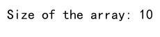 Numpy Array Size