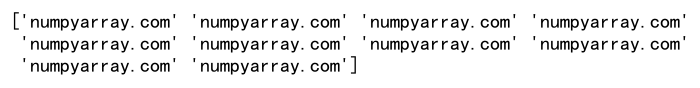 Numpy Arange Function