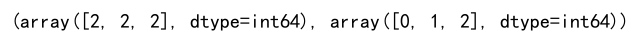 Numpy argmax get all indices