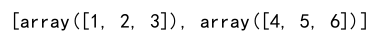 Numpy Array to List