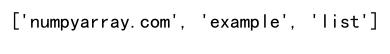 Numpy Array to List