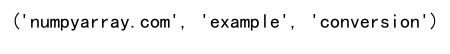 Numpy Array to Tuple