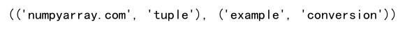 Numpy Array to Tuple