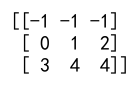 Numpy Clip 2D Array