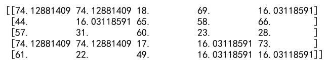 Numpy Clip 2D Array