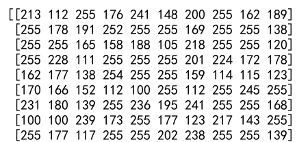 Numpy Clip 2D Array