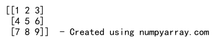 Numpy Create Array