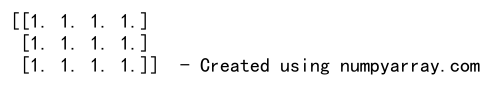 Numpy Create Array