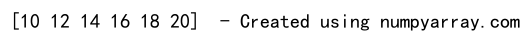 Numpy Create Array