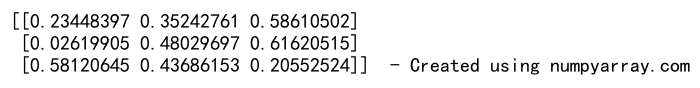 Numpy Create Array