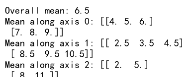 Numpy Mean