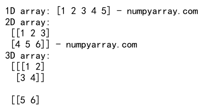 Numpy ndarray