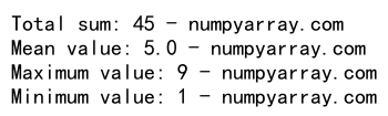 Numpy ndarray