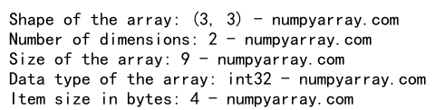 Numpy ndarray