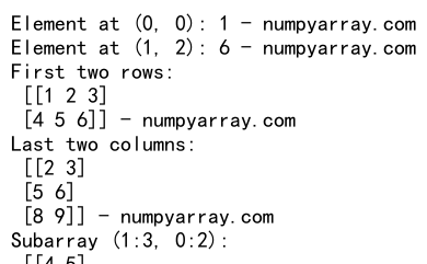 Numpy ndarray