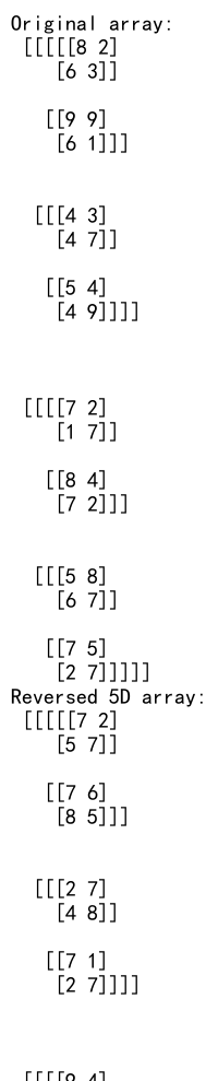 Numpy Reverse