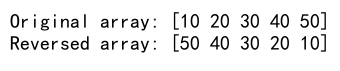 Numpy Reverse