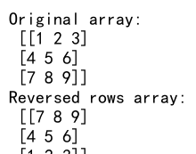 Numpy Reverse