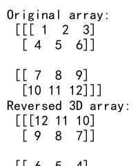 Numpy Reverse