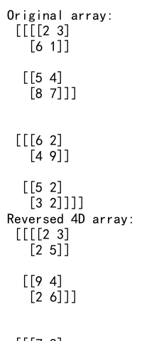 Numpy Reverse