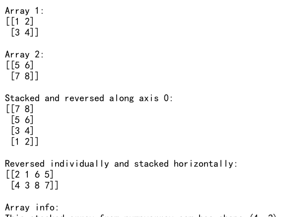 Numpy Reverse Axis